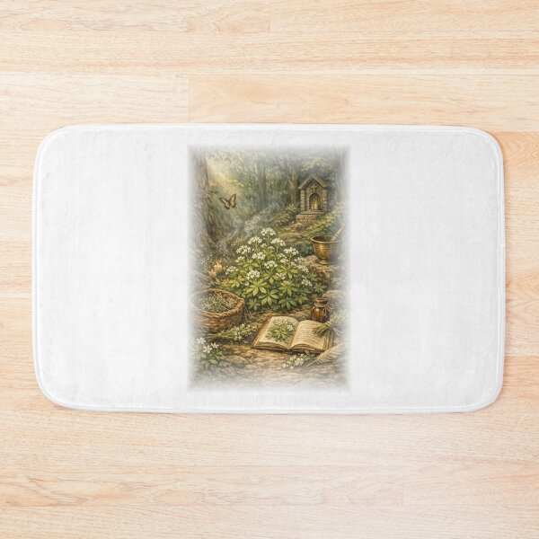Item preview, Forest Floor Beauty: Sweet Woodruff Botanical Art with Vintage Herbal Style designed and sold by TerScott.