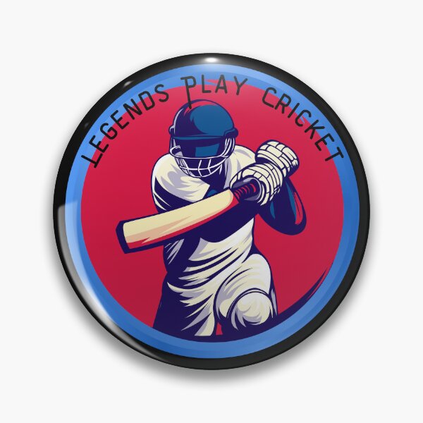 Item preview, Legends Play Cricket - Retro Batsman Emblem designed and sold by LoudVictory.