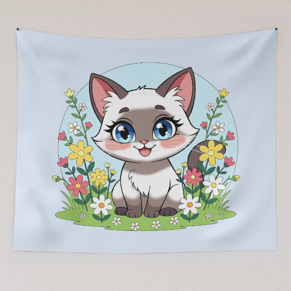 Item preview, Cute Siamese Cat Kitten by Orikall designed and sold by HippieWorks.