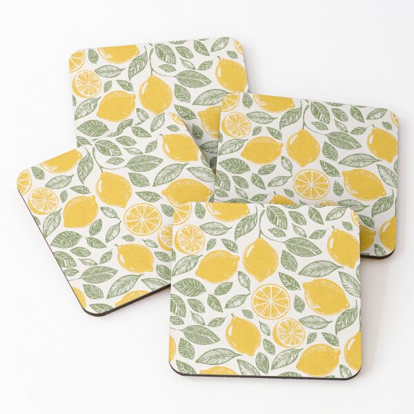 Item preview, Sunny Positano Yellow Lemon Harvest on Cream designed and sold by Claudia S. Design.