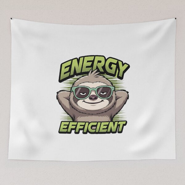 Item preview, Energy Efficient Sloth designed and sold by TshirtsOnline-.
