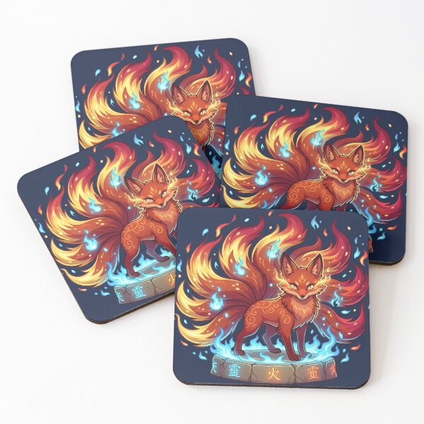 Item preview, Nine-Tailed Kitsune Fox Spirit - Japanese Anime Fire Mascot T-Shirt designed and sold by WalterAdd.