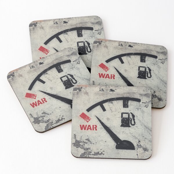 Item preview, War Fuel Gauge Graphic | Anti War Protest Street Art Design designed and sold by MaxLevelMerch.