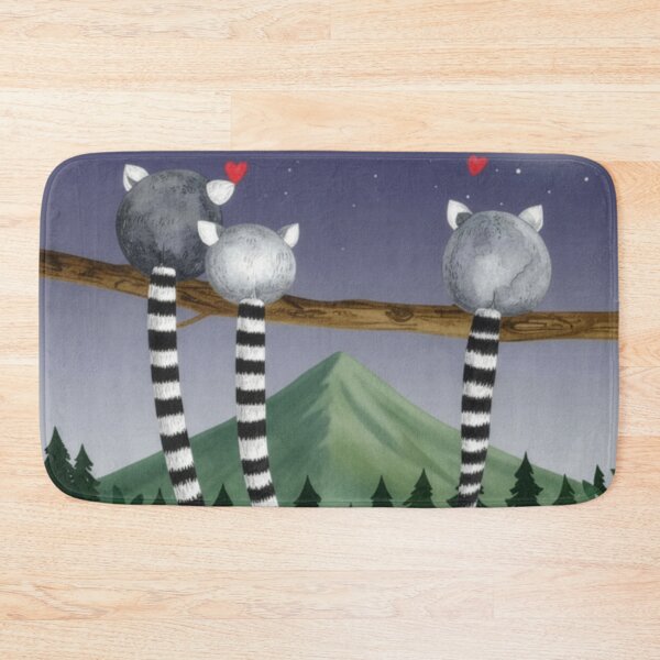 Item preview, Moonlight Lemur Family: Whimsical Night Sky Wildlife Art designed and sold by chihuahuashower.