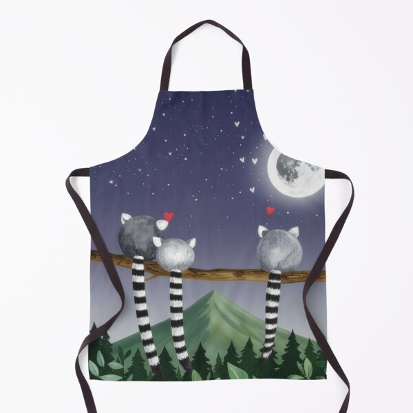 Item preview, Moonlight Lemur Family: Whimsical Night Sky Wildlife Art designed and sold by chihuahuashower.