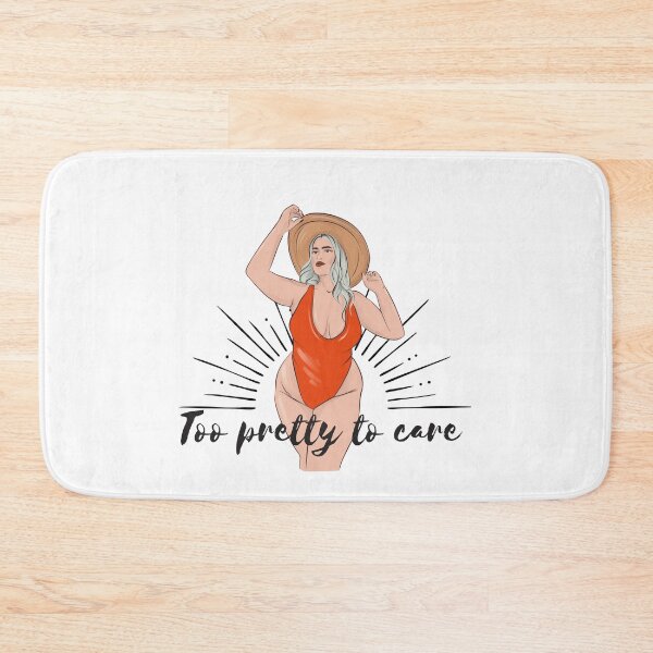 Item preview, Too Pretty To Care Curvy Girl Body Positive Design designed and sold by trelykreativ.