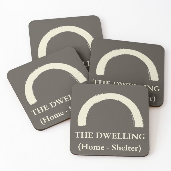 Item preview, DWELLING - Neolithic Cipher - Home and Shelter - Minimalist T-Shirt - #1 designed and sold by Message from Earth.