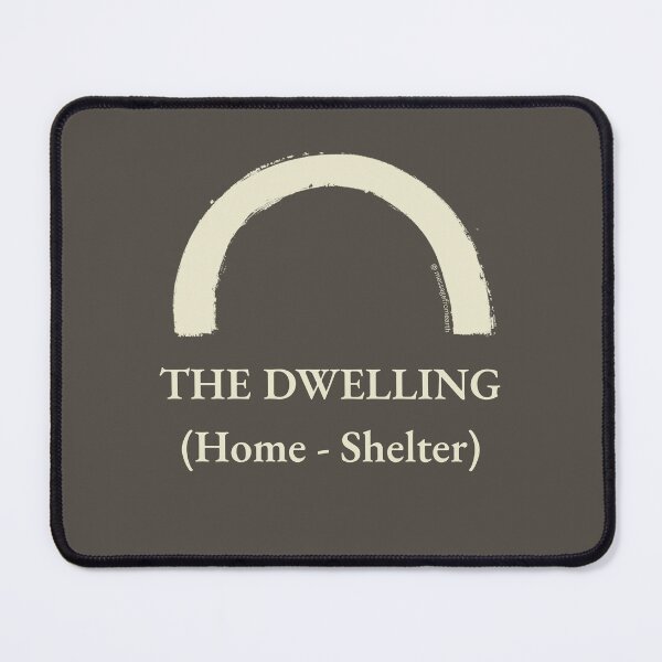 Item preview, DWELLING - Neolithic Cipher - Home and Shelter - Minimalist T-Shirt - #1 designed and sold by Message from Earth.