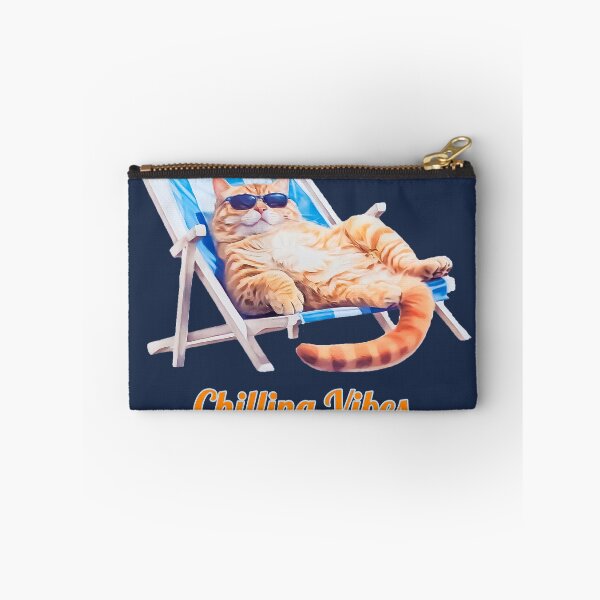 Item preview, Cool Cat in Deck Chair - Funny Chilling Vibes Design  designed and sold by Tokraz-art.