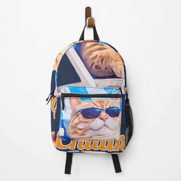 Item preview, Cool Cat in Deck Chair - Funny Chilling Vibes Design designed and sold by Tokraz-art.