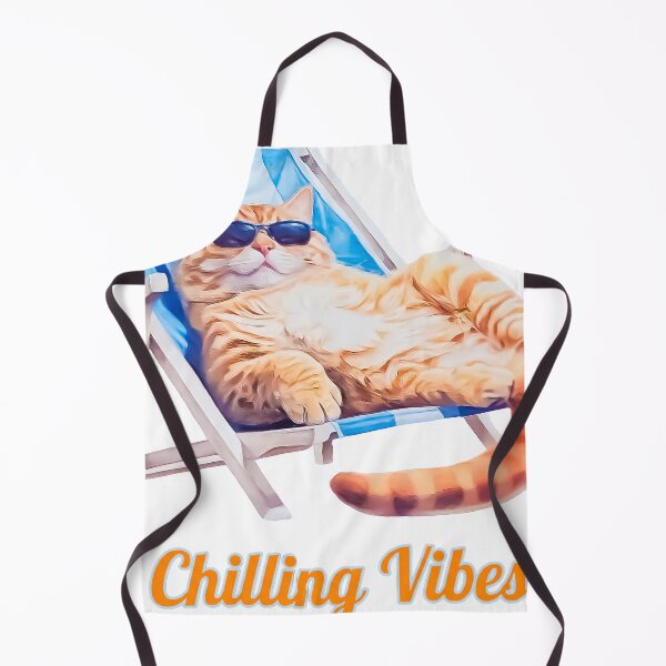 Item preview, Cool Cat in Deck Chair - Funny Chilling Vibes Design designed and sold by Tokraz-art.