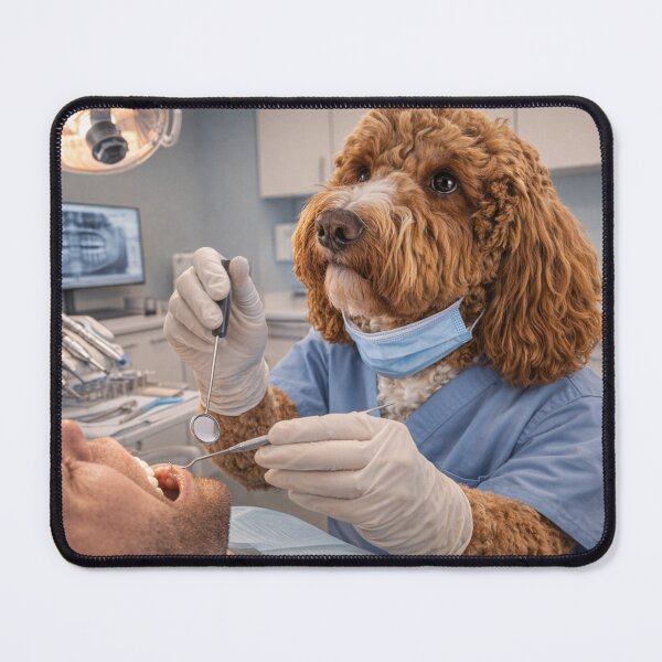 Item preview, Cockapoo Dentist in a Modern Clinic designed and sold by Paul Thompson Photography.