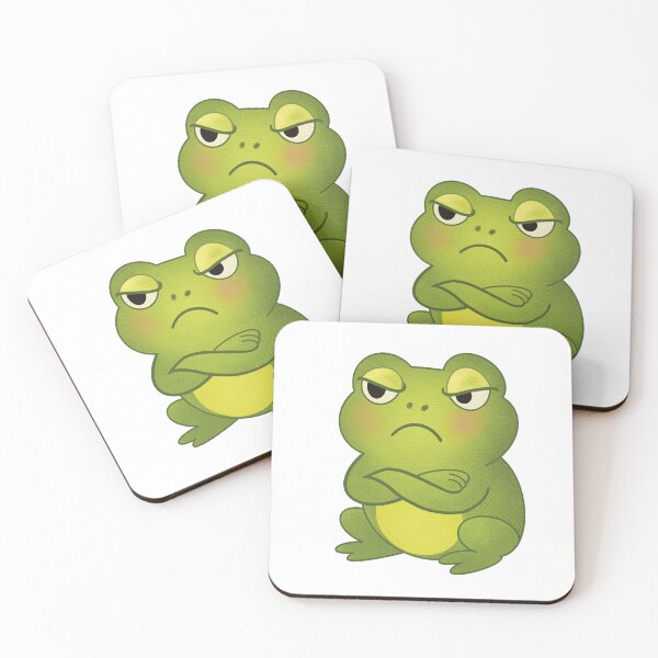 Item preview, Grumpy Cute Frog Cartoon Character designed and sold by Pryhozha.