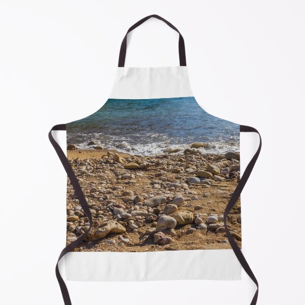 Item preview, Pebble Beach With Rocky Shoreline and Gentle Sea Waves on Sunny Coastal Shore designed and sold by Nmallia.