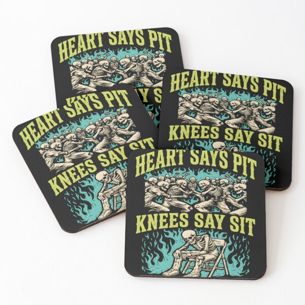 Item preview, Heart Says Pit Knees Say Sit Funny Skeleton Design designed and sold by Febikure.