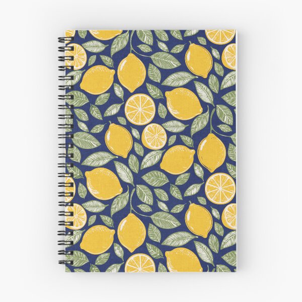 Item preview, Sunny Positano Yellow Lemon Harvest on Blue designed and sold by Claudia S. Design.