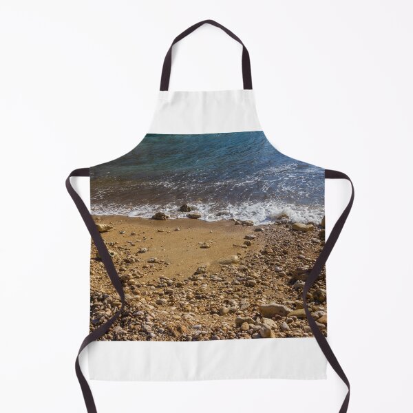 Item preview, Pebble Beach With Rocky Shoreline and Gentle Sea Waves on Sunny Coastal Shore designed and sold by Nmallia.