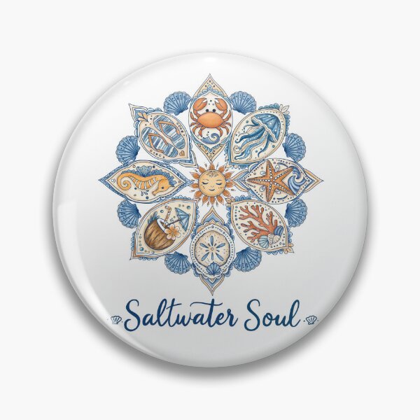 Item preview, Saltwater Soul Boho Ocean Mandala Coastal Beach Spiritual Aesth designed and sold by MoeJoedesign .