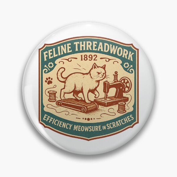 Item preview, Feline Threadwork 1892 Vintage Logo designed and sold by HistoriQuips.