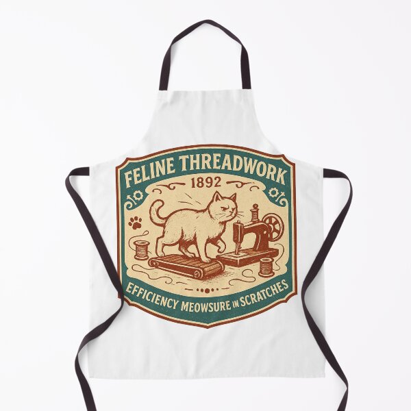 Item preview, Feline Threadwork 1892 Vintage Logo designed and sold by HistoriQuips.