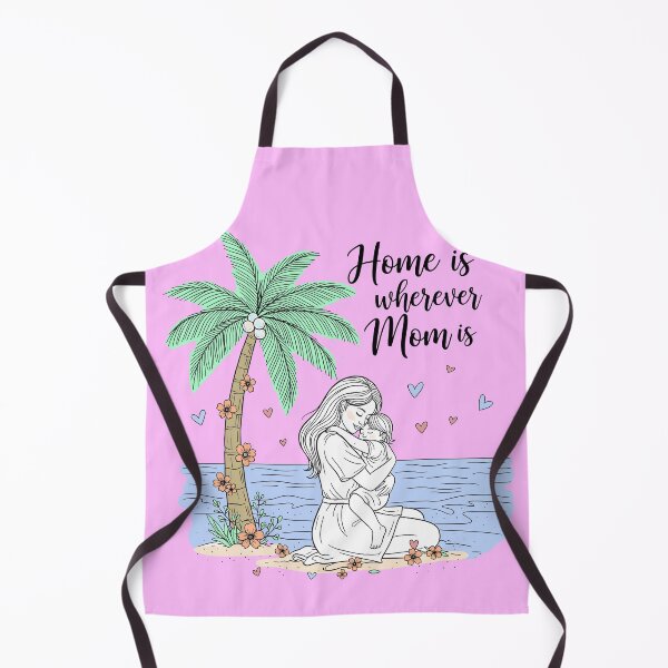Item preview, Home Is Wherever Mom Is – Mom Hugging Child on the Beach designed and sold by Sea Gem.