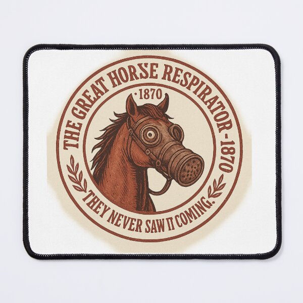 Item preview, The Great Horse Respirator 1870 Vintage Logo designed and sold by HistoriQuips.