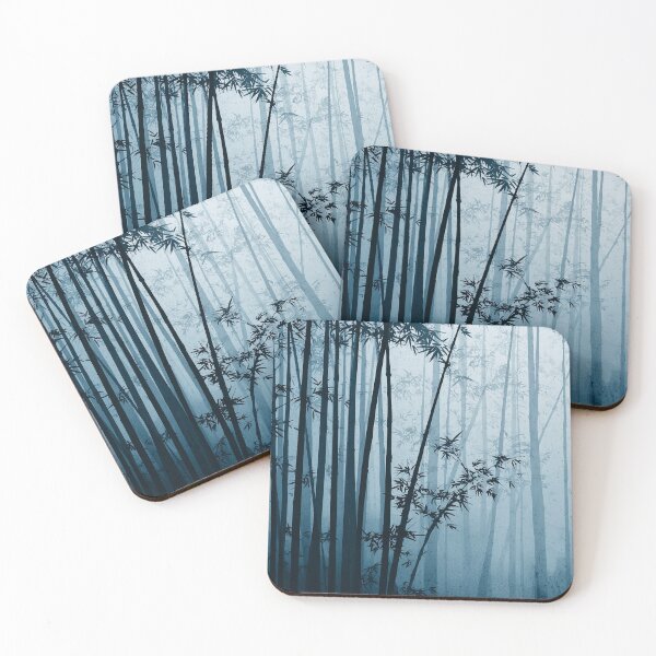 Item preview, Japanese Misty Bamboo Forest Wall Art Zen Decor designed and sold by MUGEN GALLERY.