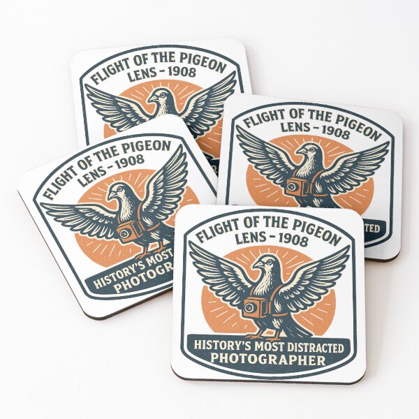 Item preview, Flight of the Pigeon Lens 1908 Vintage Logo designed and sold by HistoriQuips.