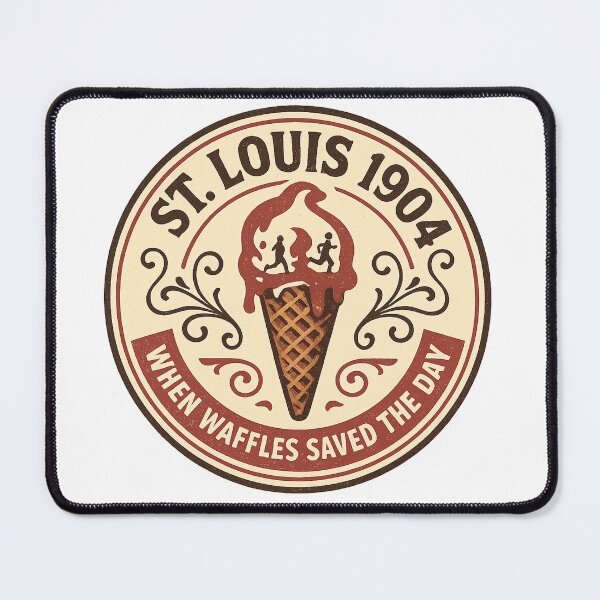 Item preview, St. Louis 1904 When Waffles Saved the Day Vintage Logo designed and sold by HistoriQuips.