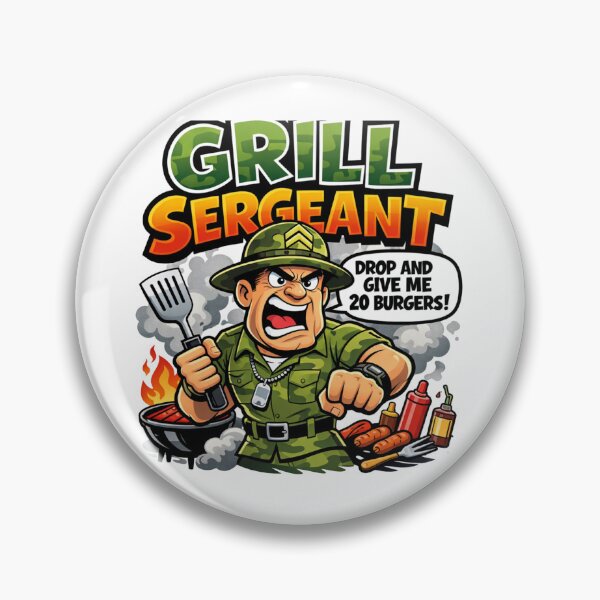 Item preview, Grill Sergeant – Funny BBQ Pun Barbecue Humor Design designed and sold by rushaib.