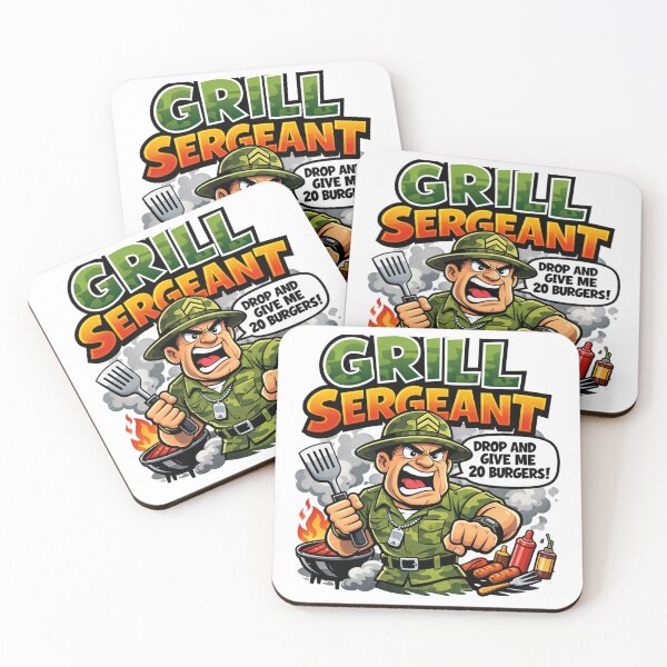 Item preview, Grill Sergeant – Funny BBQ Pun Barbecue Humor Design designed and sold by rushaib.