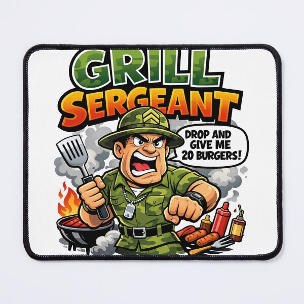 Item preview, Grill Sergeant – Funny BBQ Pun Barbecue Humor Design designed and sold by rushaib.