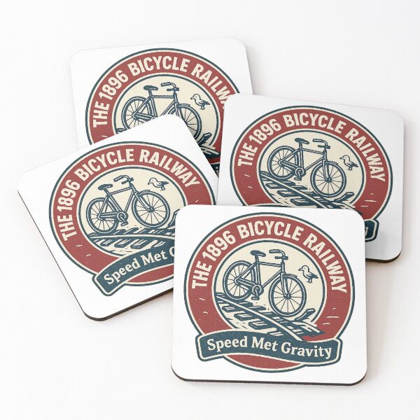 Item preview, The 1896 Bicycle Railway Speed Met Gravity Vintage Logo designed and sold by HistoriQuips.