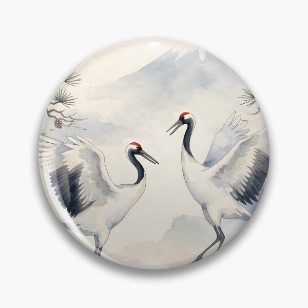 Item preview, Harmony of Cranes – Japanese Ink Serenity designed and sold by blankTeeShirt.