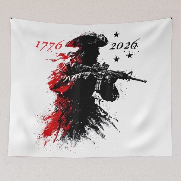 Item preview, 1776 To 2026 American Patriot Silhouette Second Amendment Freedom Rights Art designed and sold by Phil Ben.