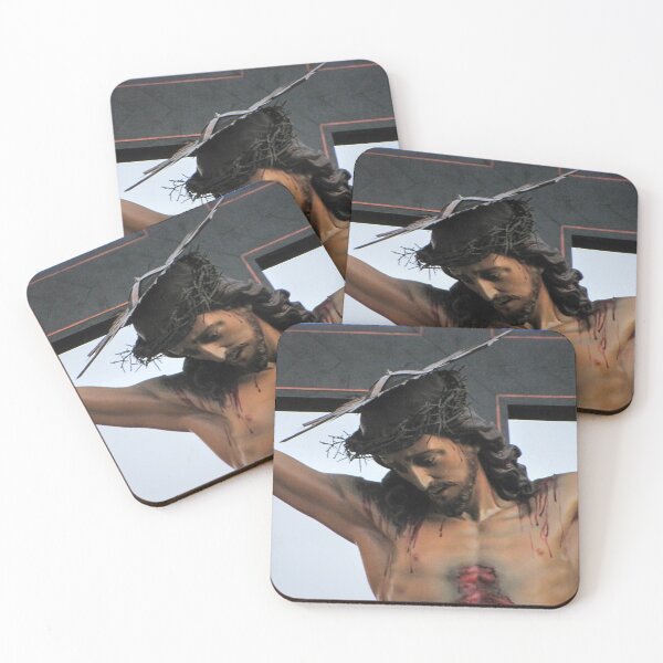 Item preview, Wooden Crucifix Statue Of Jesus Christ On The Cross With Crown Of Thorns And Wounds designed and sold by Nmallia.