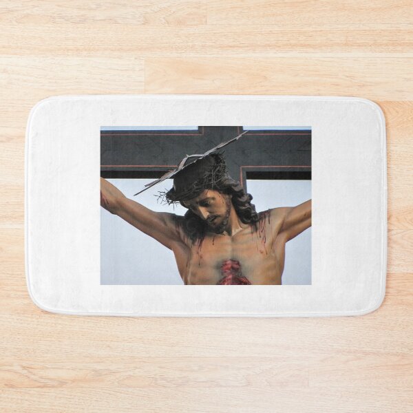 Item preview, Wooden Crucifix Statue Of Jesus Christ On The Cross With Crown Of Thorns And Wounds designed and sold by Nmallia.