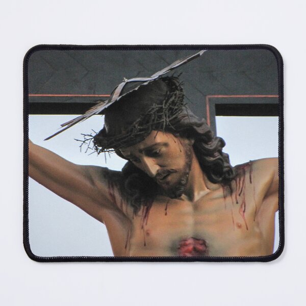 Item preview, Wooden Crucifix Statue Of Jesus Christ On The Cross With Crown Of Thorns And Wounds designed and sold by Nmallia.