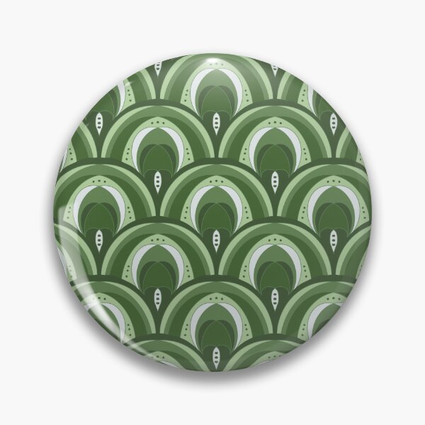 Item preview, Olive green Art Deco pattern – Calm, nature-inspired design designed and sold by soulthreads.pattern.