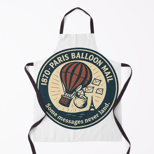 Item preview, 1870 Paris Balloon Mail Vintage Logo designed and sold by HistoriQuips.