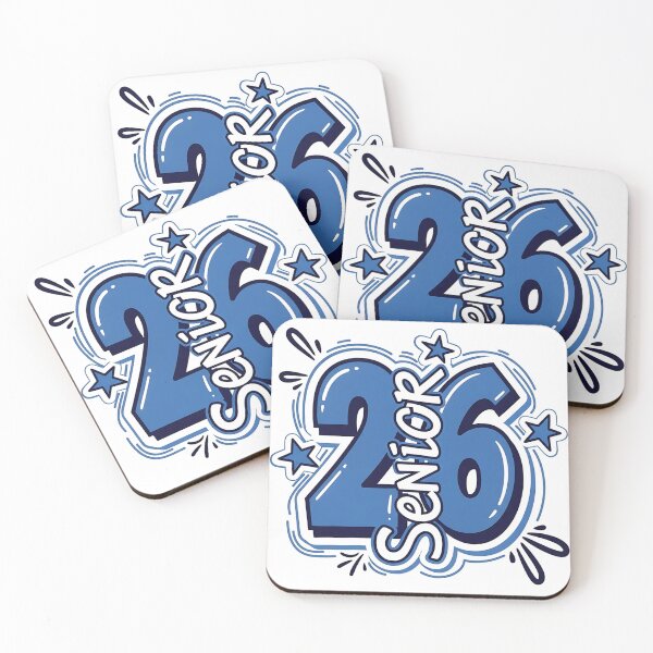 Item preview, Senior 2026 Sticker, Class of 2026 Graduation Sticker, Blue Retro Varsity Graffiti Sticker, High School Senior Decal, Trendy Graduate Sticker designed and sold by CoconutCoastDesigns.