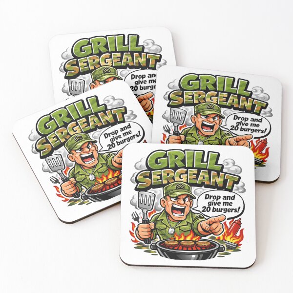 Item preview, Grill Sergeant – Funny BBQ Pun Barbecue Humor Design designed and sold by rushaib.