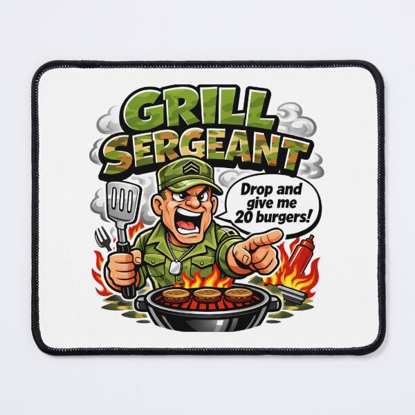 Item preview, Grill Sergeant – Funny BBQ Pun Barbecue Humor Design designed and sold by rushaib.