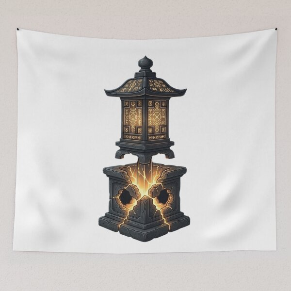 Item preview, ​Ancient Japanese Lantern - Dark Fantasy Aesthetic Artifact designed and sold by RickyStick.