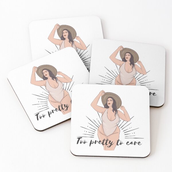 Item preview, Too Pretty To Care Curvy Girl Body Positive Design designed and sold by trelykreativ.