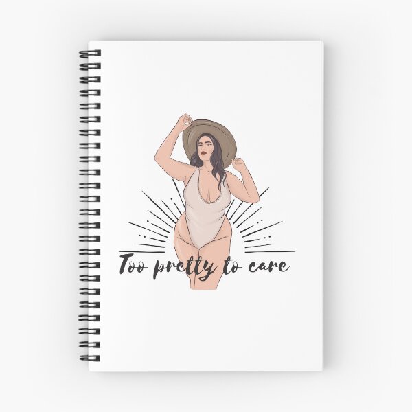 Item preview, Too Pretty To Care Curvy Girl Body Positive Design designed and sold by trelykreativ.