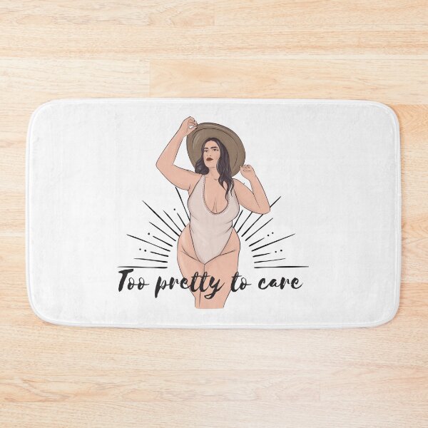 Item preview, Too Pretty To Care Curvy Girl Body Positive Design designed and sold by trelykreativ.