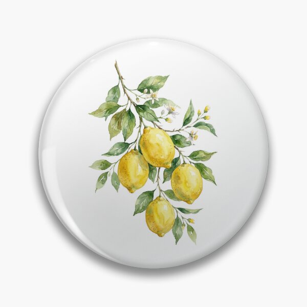 Item preview, hand painted yellow lemon - Watercolor Lemons on Branch designed and sold by SOUFIANE1991.