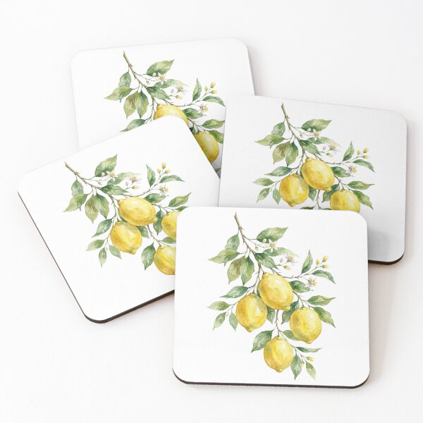 Item preview, hand painted yellow lemon - Watercolor Lemons on Branch designed and sold by SOUFIANE1991.