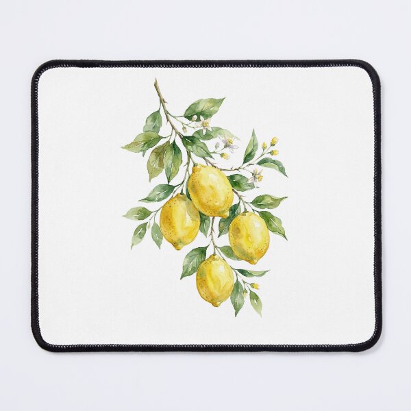 Item preview, hand painted yellow lemon - Watercolor Lemons on Branch designed and sold by SOUFIANE1991.